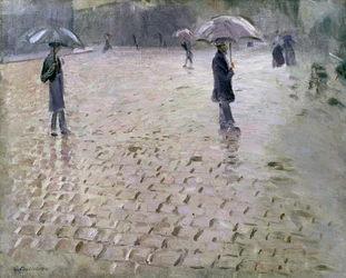 Study for a Paris Street, Rainy Day, 1877